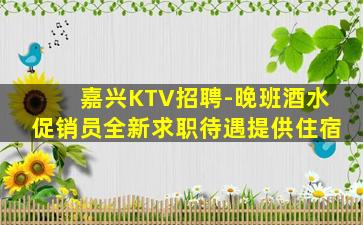 嘉兴KTV招聘-晚班酒水促销员全新求职待遇提供住宿